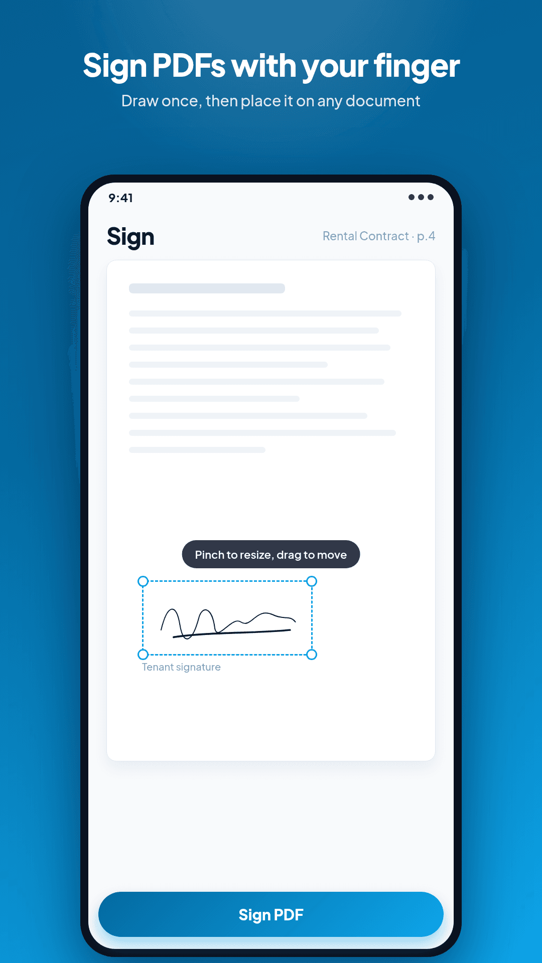 Scanily signature placement interface preview
